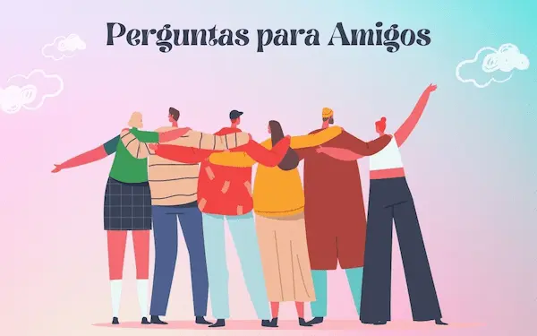 Pink Blue Illustrative Time with Friends Banner